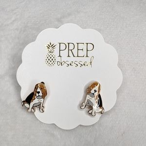 Hound Enamel Stud Earrings